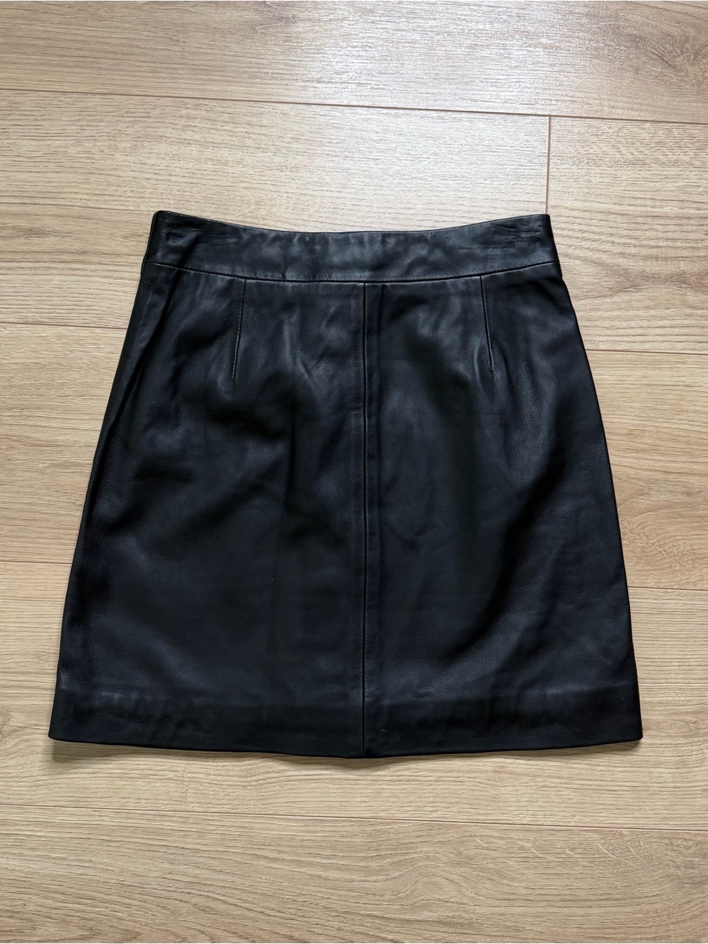 All Saints Lamb Leather Button-Front Mini Skirt Size 2 - Picture 5 of 5